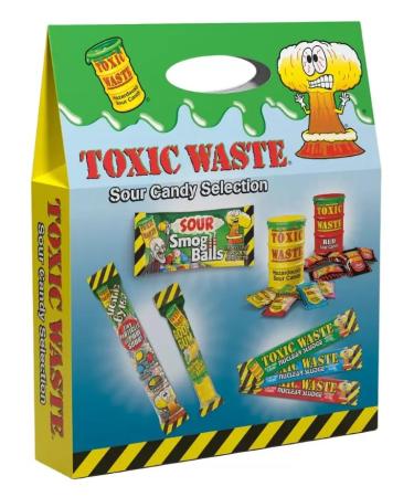 Toxic Waste Sour Candy Selection Pack - Box - American sweets Christmas Selection Hamper 295g - Very sour USA Import - Buy Online on GoSupps.com