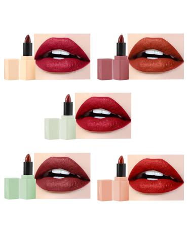 BOOBEES 5 Colors Lipstick Set | Moisturizing Lip Gloss & High-Pigmented Makeup for Women | Long-Lasting & International Shipping - Buy Online on GoSupps.com