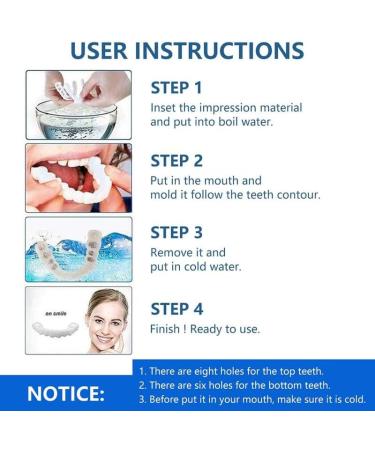 Brigtviee 2 Pairs Instant False Teeth Cosmetic Clipin Veneers Mouth Guard Temporary Whitening Denture Veneer Upper and Lower Set for Men and Women - Buy Online on GoSupps.com
