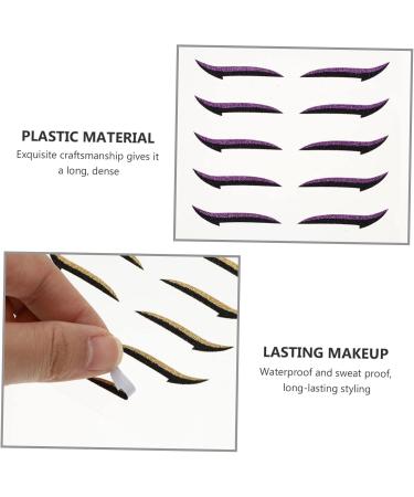 Mikinona 40 pairs Fashion Reusable Eyeliner for Stickers Eyes Winged Tapes Tool Double Makeup Glitter - Buy Online on GoSupps.com