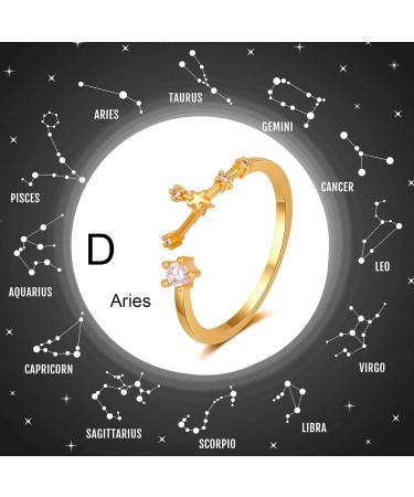 Subeline 12 Constellation Adjustable Ring - Horoscope Collection Birthstone Gift for Women & Teen Girls - Buy Online on GoSupps.com