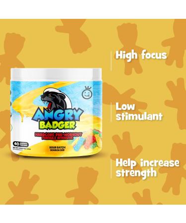 Yummy Sports Pre-Workout Powder - Workout Supplements Powder for Clean Energy Boost and Focus - Preworkout Energy Drink Powder for Women & Men - 300gm 40 Servings - Sour Batch - Buy Online on GoSupps.com