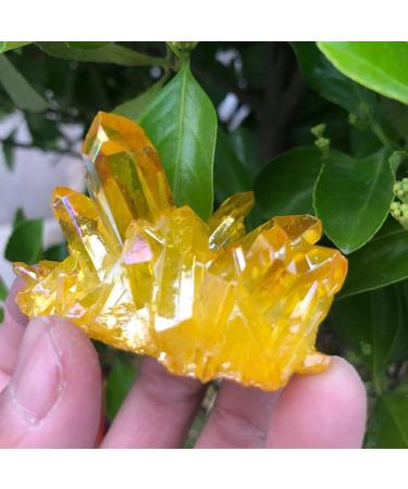 for 1pcs Orang Aura Quartz Crystal VUG Titanium Bismuth Silicon Cluster Rainbow PINGJIUYIN Crystal Cluster - Buy Online on GoSupps.com