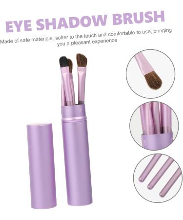 20 Pieces Eyeshadow Horsehair Makeup Brush Flat Eyeshadow Brush Gel Eyeliner Brush Blending Brush Makeup Brush for Girls Mixing Eyeshadow Brush Tool Purple - Buy Online on GoSupps.com