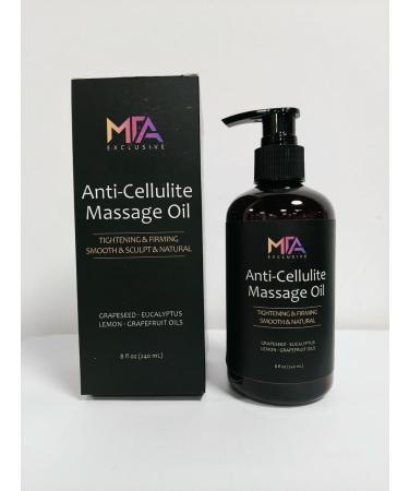 Anti Cellulite Massage Oil for Legs & Thighs Firming & Smoothing Body Oil with Grapeseed Eucalyptus & Citrus Natural Skin Tightening Oil (8 oz)