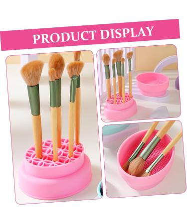 MAGICLULU Makeup Brush Cleaning Cup Makeup Brush Cleaner Silicon Brush Cleaner Pad Brush Washing Tools Brush Scrubber Mat Makeup Brush Washing Tool Silica Gel Beauty Egg Drying Rack Pink - Buy Online on GoSupps.com