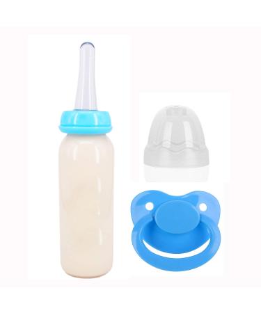 Adult Baby Bottle with Big Sized Pacifier Set blue