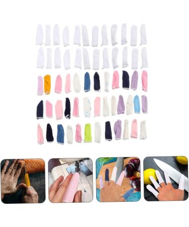 Healifty 100pcs Pure Cotton Finger Cots - Cut Resistant Antistatic Reusable Finger Protectors for Guitar Playing - Assorted Colors 6.6x2.3x0.1cm - Buy Online on GoSupps.com