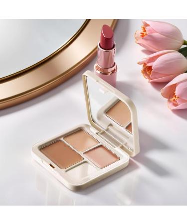 3-Color Cream Contour Palette - Brightening and Sculpting Concealer Palette | Long-Lasting Concealer for Blemishes Redness Dark Circles Complexion Makeup Beauty - Buy Online on GoSupps.com