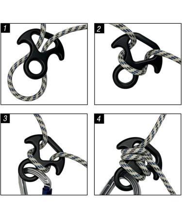 Peak Rescue Figure 8 Descender - Aluminum Alloy Black | 30kN - Climbing Gear for Rock Climbing & Rigging - Buy Online on GoSupps.com