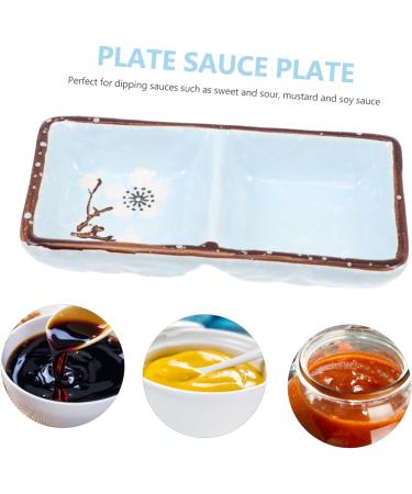 Zerodeko 2 Pcs Seasoning Dish Salad Dressing Container Sauce Plates Food Olive Oil Dipping Bowls Ceramic Dipping Dish Flavor Seasoning Plate Soy Sauce Holder Fruit Ceramics Products Snack - Buy Online on GoSupps.com