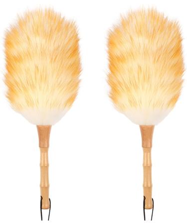 2Pcs Lambswool Duster 15'' Hand Duster Anti-Static Cleaning Duster with Wooden Handle Comfortable Grips Dusting Tools for Ceiling Fans Cleaning Supplies - Buy Online on GoSupps.com