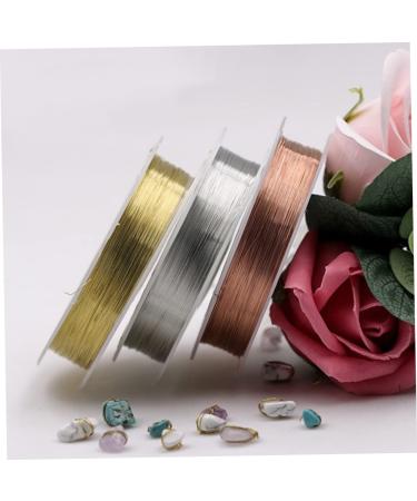 Healeved 3pcs Copper Wire Bead Stringing Wire Metal Material Metal Beading Wire Hand Decor Diy Jewelry Beading Wire for Jewelry Metal Bracelet Wire Flexible Beading Wire General Crafts Nail Goldenx3pcs mediumx3pcs - Buy Online on GoSupps.com