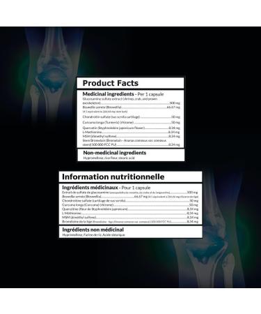 Triple Strength Glucosamine Sulfate Complex 1500mg with Boswellia, Chondroitin, MSM & Turmeric - Joint Support Formula - Buy Online on GoSupps.com