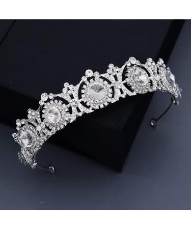 COCIDE Silver Tiara for Women - Vintage Queen Crown with Rhinestones, Crystal Headband for Bride, Bridesmaids, Prom - Ideal for Bridal, Halloween Costume Cosplay - Buy Online on GoSupps.com