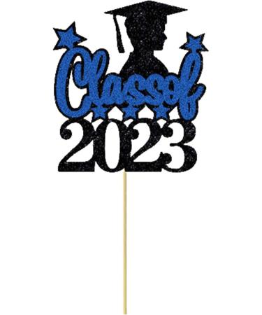 Fulenyi Decorations for Graduation Cakes Congratulations Graduation Supplies Cake Decorations High School Graduation College Graduation Decorations Black Blue - Buy Online on GoSupps.com