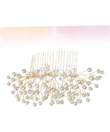 DOITOOL Bridal Hair Comb Metal Hair Clips Crystal Hair Comb Gold Flower Hair Comb Side Hair Combs Wedding Bridal Hair Accessory Wedding Hair Clips Bride Accessories Rhinestones - Buy Online on GoSupps.com