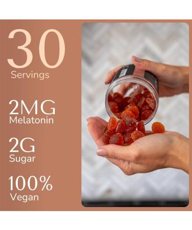 Nightly Extended Release Sleep Gummies - 2mg Melatonin with 5-HTP Valerian Root & Turmeric - All Night Sleep Support Blood Orange Flavor 100% Vegan 60 Count - Buy Online on GoSupps.com