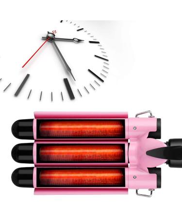 3 Barrel Curling Iron 1 inch Hair Curler Wave Wand 25mm Beach Waves Curling Iron with LCD Display - Buy Online on GoSupps.com