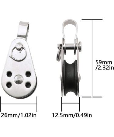 2pcs Stainless Steel Nylon Pulley Marine Pulley Blocks - Boat & Kayak Accessories - Buy Online on GoSupps.com