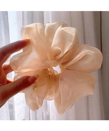 Mzwodmu White Tulle Hair Scrunchie for Women and Girls - Solid Color Ponytail Holder - Buy Online on GoSupps.com