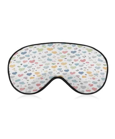 Sleep Mask Contains Many Hearts Light Blocking Sleeping Eye Mask Eye Cover with Adjustable Strap Eye Sleep Shade Cover