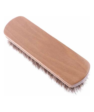 Shoe Brush Horsehair Shoe Brush Polish Bootpolish Cleaning Brush for Suede Nubuck Boot Natural Leather Real Horse Hair Soft Polishing Too Brush(A)