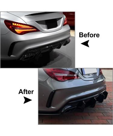 GZYF Black Rear Bumper Lip Spoilers Splitter Diffuser Protector ABS Car Bumper Diffuser Shark Fin Diffuser for Benz CLA Class W117 C117 CLA180 CLA220 CLA250 CLA260 CLA200 CLA45 AMG Sedan - Buy Online on GoSupps.com