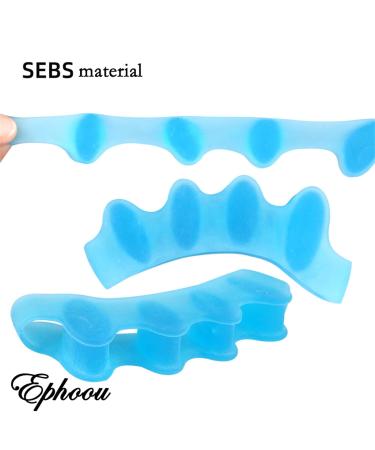 6 Pieces Gel Toe Separators - Bunion Corrector & Toe Alignment Spacers for Pain Relief | Blue - Buy Online on GoSupps.com