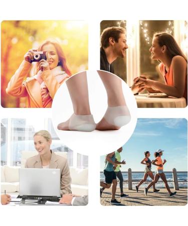 Invisible Height Increase Insole - 1.4in Wearable Heel Cushion Inserts for Men and Women - White Silicone Heel Lift Insole - Buy Online on GoSupps.com