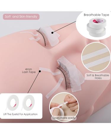 Lash Extension Supplies Kit - Complete Set with Eyelash Mirror Adhesive Holder Tweezers & Brushes for Professional Application - Buy Online on GoSupps.com