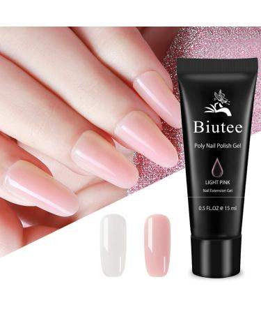 SEISSO Poly Nail Extension Gel Kit - 2 Colors Nail Gel Set with Slip Solution - All-in-One Manicure Set for Beginners & Professionals - 15ML Extension Gel Included - Buy Online on GoSupps.com