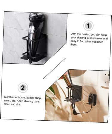 Hemoton Razor Holder - Electric Shaver Wall Hanger Hooks & Coat Organizer | No Punching Carbon Steel Towel Hook - Buy Online on GoSupps.com