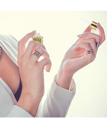 Buy Refillable Perfume Bottle Set - 3 Gold Arabian Essential Oil Bottles (3ml) | Vintage Travel Perfume Container - Fancy Retro Design - Buy Online on GoSupps.com