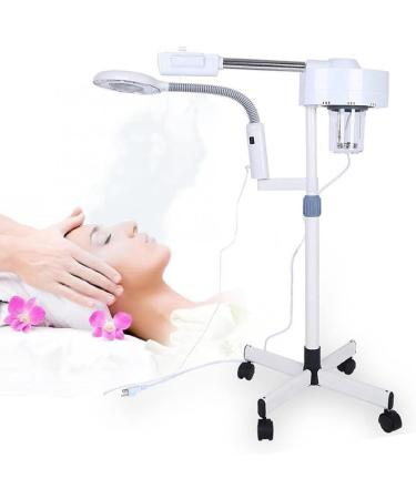 2 in 1 Facial Steamer Portable Professional Ionic Ozone Steamer with Magnifying Lamp for Beauty Spa Face Clean Skin Care Promote Blood Circulation and Sweep Sediment