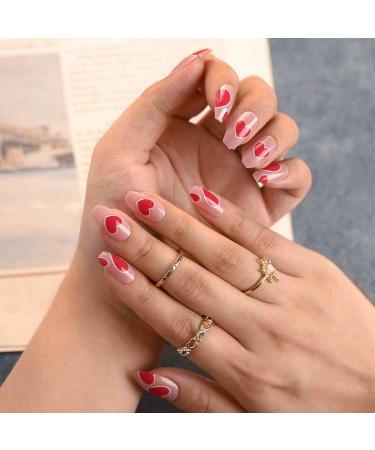 Shop Sethexy Pink Coffin Ballerina False Nails Glossy 24pcs Acrylic Nail Tips with Glue for Women & Girls - Buy Online on GoSupps.com