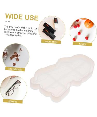 STOBOK 3 Pcs Tray Silicone Mold Silicone Molds Epoxy Resin Tray Mold Silicone Plate Mould Manual Cake Mold Whitex3pcs 16.1X8.5CMx3pcs - Buy Online on GoSupps.com