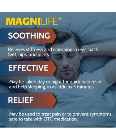 MagniLife Muscle Cramp Pain Reliever - All-Natural Muscle Pain Relief Tablets for Legs, Back, Feet, Hips, and Joints - Buy Online on GoSupps.com
