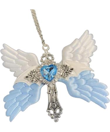 Oralgos Vintage Angel Wing Necklace - Handmade Gothic Crucifix Collar for Couples - Everyday Wear - Buy Online on GoSupps.com