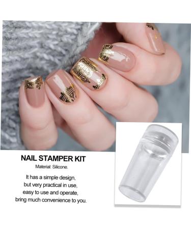 Ipetboom Clear Nail Polish 4 Fully Transparent Handle with Lid Silicone Seal Plastic Nail Printer Stamping Tool - Buy Online on GoSupps.com