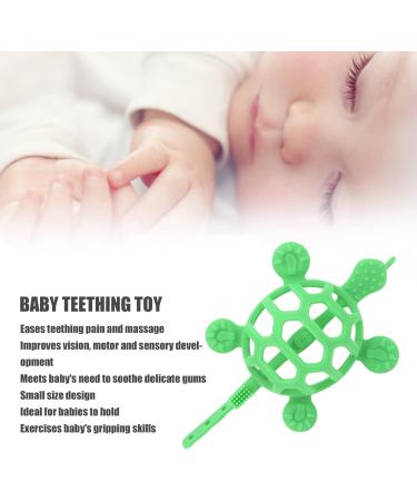 Alomejor Baby Teething Toy - Silicone Food Grade Cartoon Turtle Teether for Babies - Safe & Fun Green Design - Buy Online on GoSupps.com