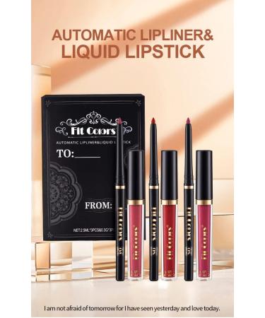 Beliky Girl Matte Liquid Lipstick and Lip Liner Pen Set 3 Colors Liquid Lip Gloss + 3 Colors Lip Liner Pencil Set Velvet Lip Gloss Lipliner Waterproof & Long Lasting Nude Lip Stick Makeup Set A - Buy Online on GoSupps.com