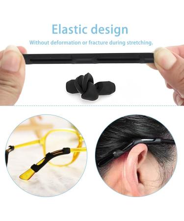 Buy Autuuuckee 10 Pairs Silicone Glasses Brackets - Non-Slip Universal for Sports & Running - Black & White - Buy Online on GoSupps.com