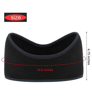 URATOT 4 Pieces Ear Warmer Headbands for Men and Women - Winter Outdoor Fitness Headbands (Black+Gray) - Buy Online on GoSupps.com