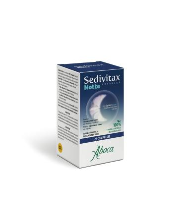 Aboca Sedivitax Nuit Advanced 27 Comprim s - Compl ment alimentaire qui favorise l'induction du sommeil avec Withania et Passiflore et am liore la qualit du sommeil avec houblon