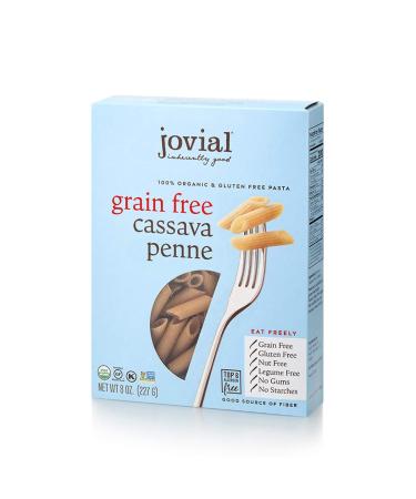 Jovial Grain-Free Cassava Penne Rigate | Cassava Pasta | Paleo Pasta | Grain-Free | Certified Gluten-Free | 100% Organic Pasta | USDA Certified Organic | Non-GMO | High-Fiber | 8 oz (3 pack) 8 Ounce (Pack of 3)