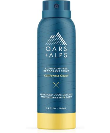 Oars + Alps Aluminum-Free Deodorant Spray Travel Size California Coast and Fresh Ocean Splash Bundle - Buy Online on GoSupps.com