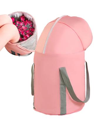 Bol De Bain De Pieds Spa Pliable De 25 98 Pouces Trempage des Pieds De Voyage | Seau De Bain pour Pied en Papier D'aluminium Serg avec Rabat Fermeture clair Manchette lastique R sistant Rose