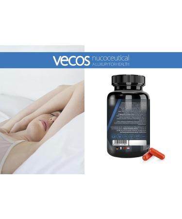 Melatonin 1.9 mg Vecos for Sleep | Supplement with L-Tryptophan Valerian Passionflower Griffonia and Vitamin B6 | 90 Vegetable Capsules | 100% Vegan - Buy Online on GoSupps.com