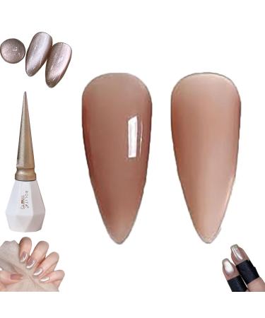 Rolita Gel Polish 2024 New 16 Colors Nude Gel Polish Rolita Nail Polish Glitter Crystal Gel Nail Polish Jelly-Colored Nail Polish Cat Eye Gel Nail Polish Quick Dry Nail Polish (0.06 Fl Oz Y-10) 0.06 Fl Oz Y-10